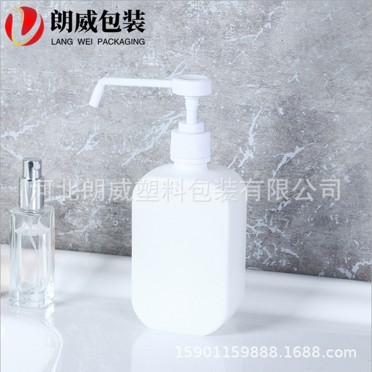 跨境500ml毫升洗手液方瓶长杆消毒瓶500毫升长杆喷雾瓶免洗凝胶瓶