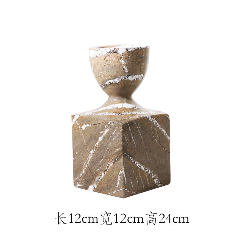 Geométrica piedra de cueva natural adornos de mármol de viento silencioso decoración del hogar modelo de arte de decoración de escritorio de decoración suave