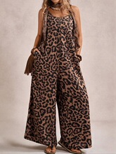 W 17223 Leopard Print Jumpsuit Pants ���Ƶ�������� �羳