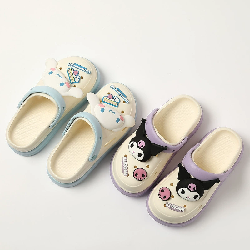 Санрио пещерные туфли женская летняя студенческая внутренняя нескользкая сандалия носить толстую подошвую голову мультяшные сандалии оптом