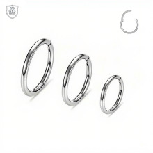 F136钛合金开口鼻环无缝素圈乳环多功能接口唇环简约耳环圈软骨环