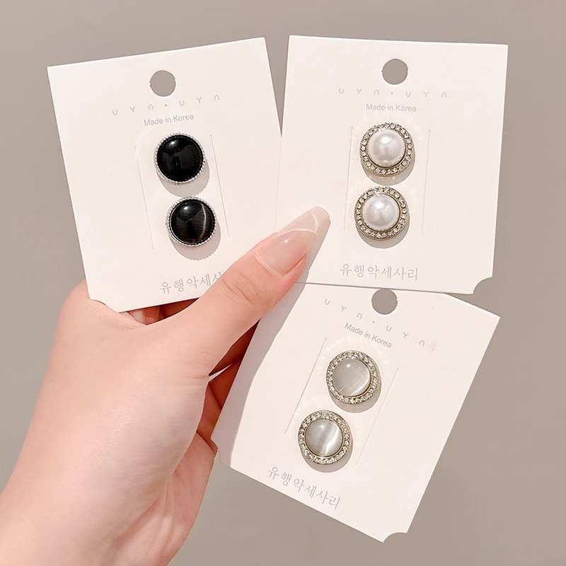 2025 nuevo broche de perla anti-desvanecimiento de moda mujer collar fijo tipo broche de pecho accesorios de ropa