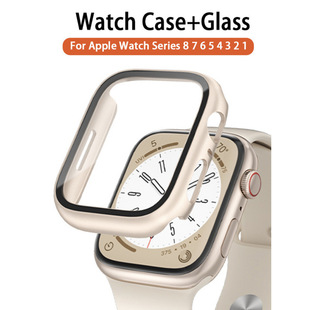 Glass+Cover for Apple Watch Case 9 8 7 6 Se 5 iWatch Accesso