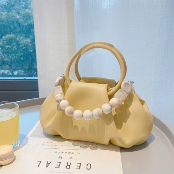 Túi đeo chéo nữ dây xích thiết kế độc đáo dạng mây — Màu trắng, Màu vàng, Màu đen, Màu nâu nhạt