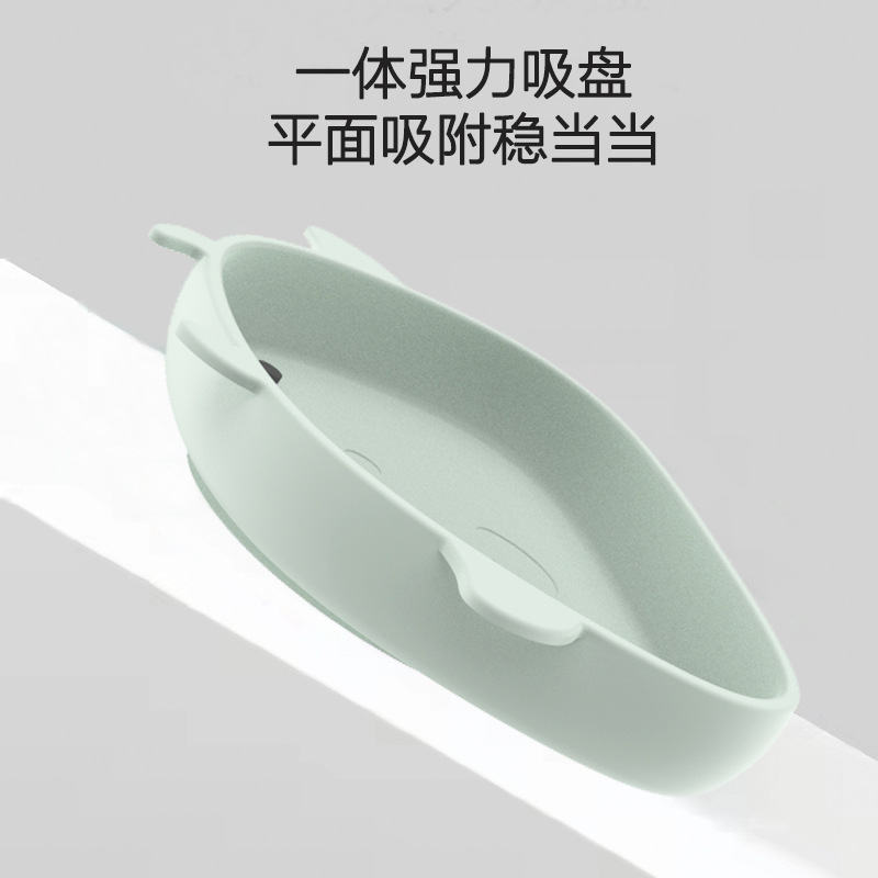 食品级硅胶儿童餐盘碗吸盘可爱卡通小牛宝宝婴幼儿辅食餐具定制