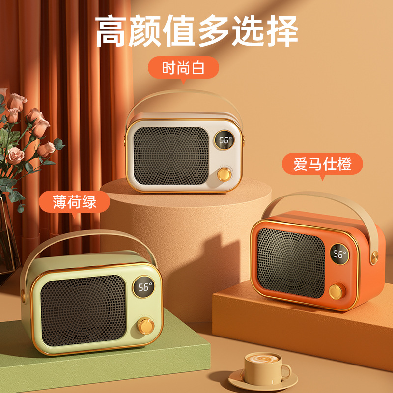 Household high-power heater small whole house constant temperature vertical electric heater desktop smart screen display heater cross-border