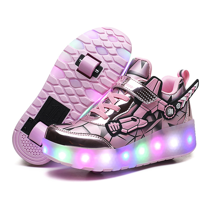 Fábrica profesional personalizada cuatro ruedas deformación patinaje de ruedas procesamiento de muestras de niños adultos zapatos de patinaje