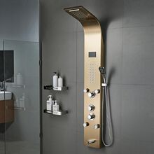 304不锈钢淋浴屏智能恒温淋雨花洒套装明装挂墙式洗澡喷头沐浴器
