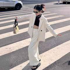 Women's Children's Business Suit High-End Casual Korean Version for Older Children 2024 New Spring and Autumn Small Suit Two-Piece Set