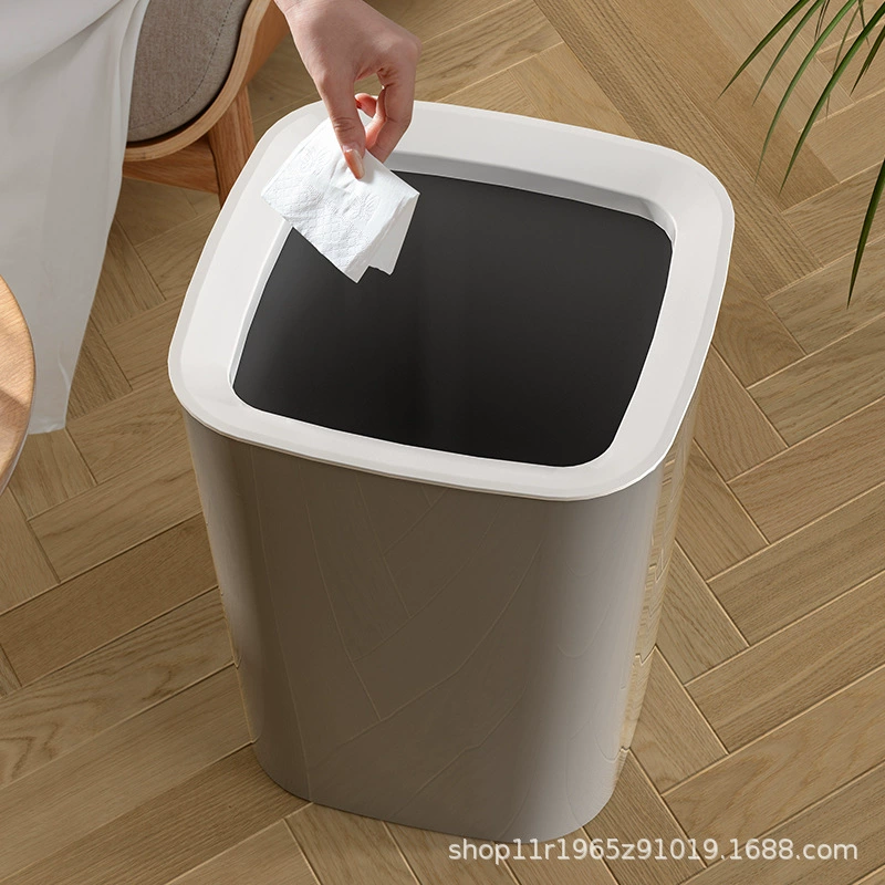 Capacious garbage can for living room, high quality storage system, simple and elegant design