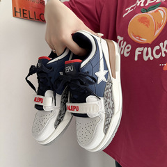 國潮ins風星星氣墊鞋女小眾原創情侶百搭學生跑步輕便運動鞋男女