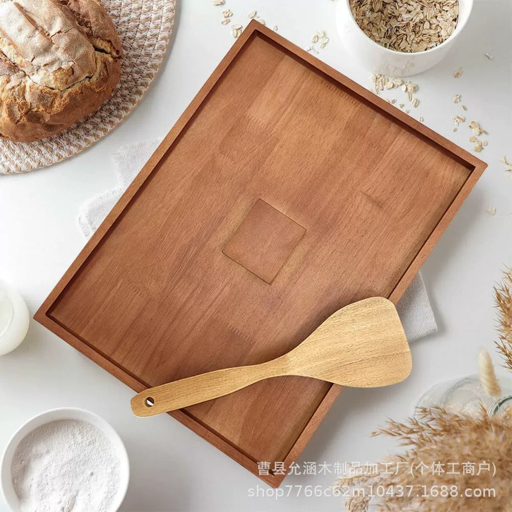 Пицца тесто защитная коробка из цельного дерева с крышкой тесто пробуждает лапшу для хранения коробки для домашней кухни Пицца ресторан оптом через границу