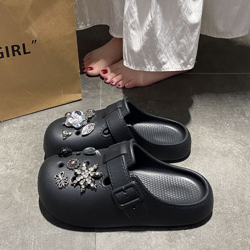 Exquisite and Luxurious Ins-Trendy Rhinestone Sequin Floral Summer Commuting Versatile Casual EVA Closed-Toe Women's Clogs Exquisite and Luxurious Ins-Trendy Rhinestone Sequin Floral Summer Commuting Versatile Casual EVA Closed-Toe Women's Clogs