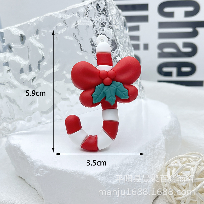 Nuevo llavero de Navidad colgante de goma suave de dibujos animados de Navidad muñeco de nieve ancianos llavero colgante de Navidad pequeño regalo