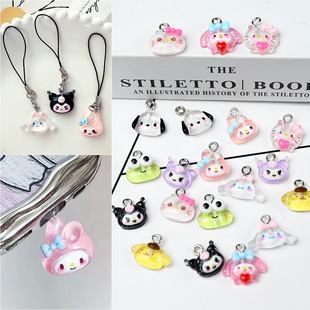 Cartoon three-dimensional simulation melody kulomi nail drill pendant small animal resin pendant DIY pendant accessories
