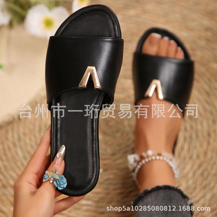 ���Q����ŮЬ��a��Ь�ļ�һ����ƽ��V�br���⴩����ЬSlipper