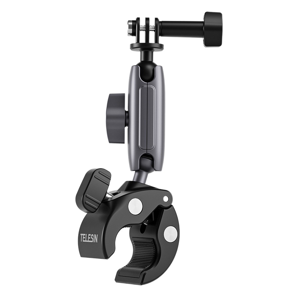 Telesin Taixun gopro/insta360 aleación de aluminio universal cangrejo alicates bicicleta motocicleta abrazadera soporte