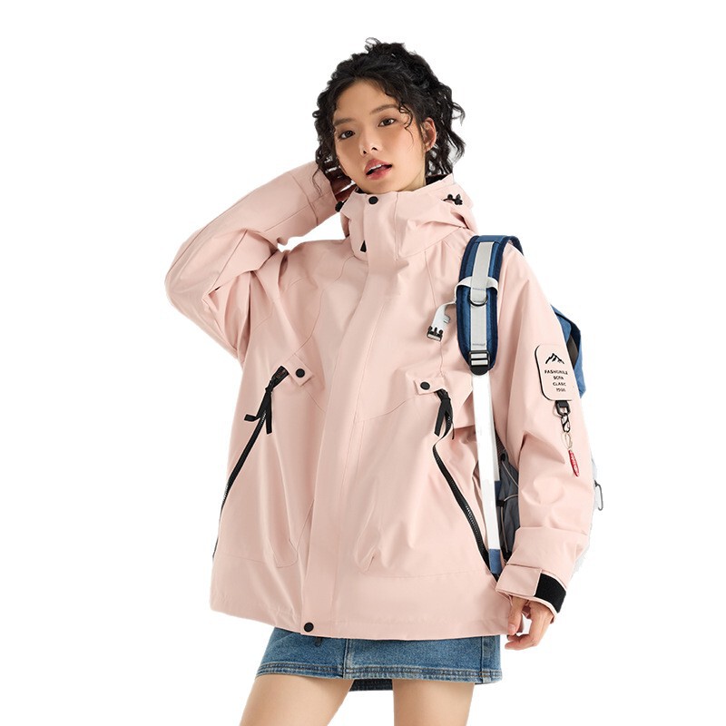 户外防风防雨冲锋衣男三合一情侣运动外套2025巨好看登山服外套新|undefined
