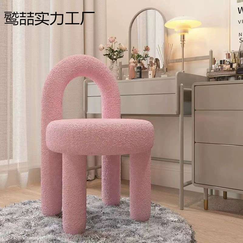 Модный крем для макияжа, современный минималистичный дизайнерский стул для спальни, домашний стул с подставкой для макияжа, легкий роскошный стул.