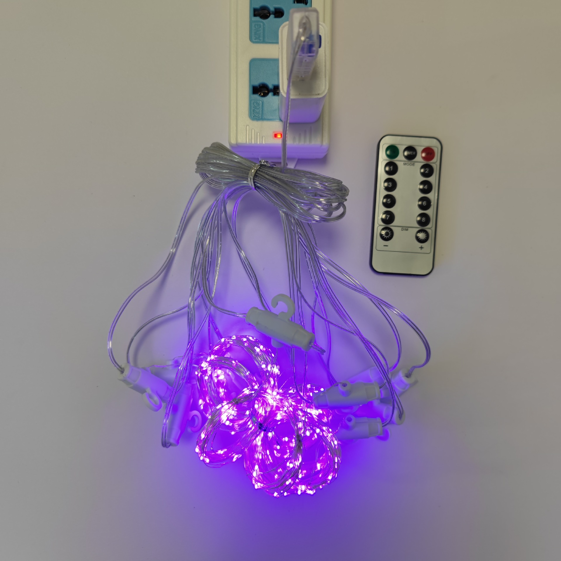 Transfronteriza Amazon LED alambre de cobre cortina de luz Cadena de luz USB control remoto 3*3 con gancho de Navidad de la boda decoración del dormitorio