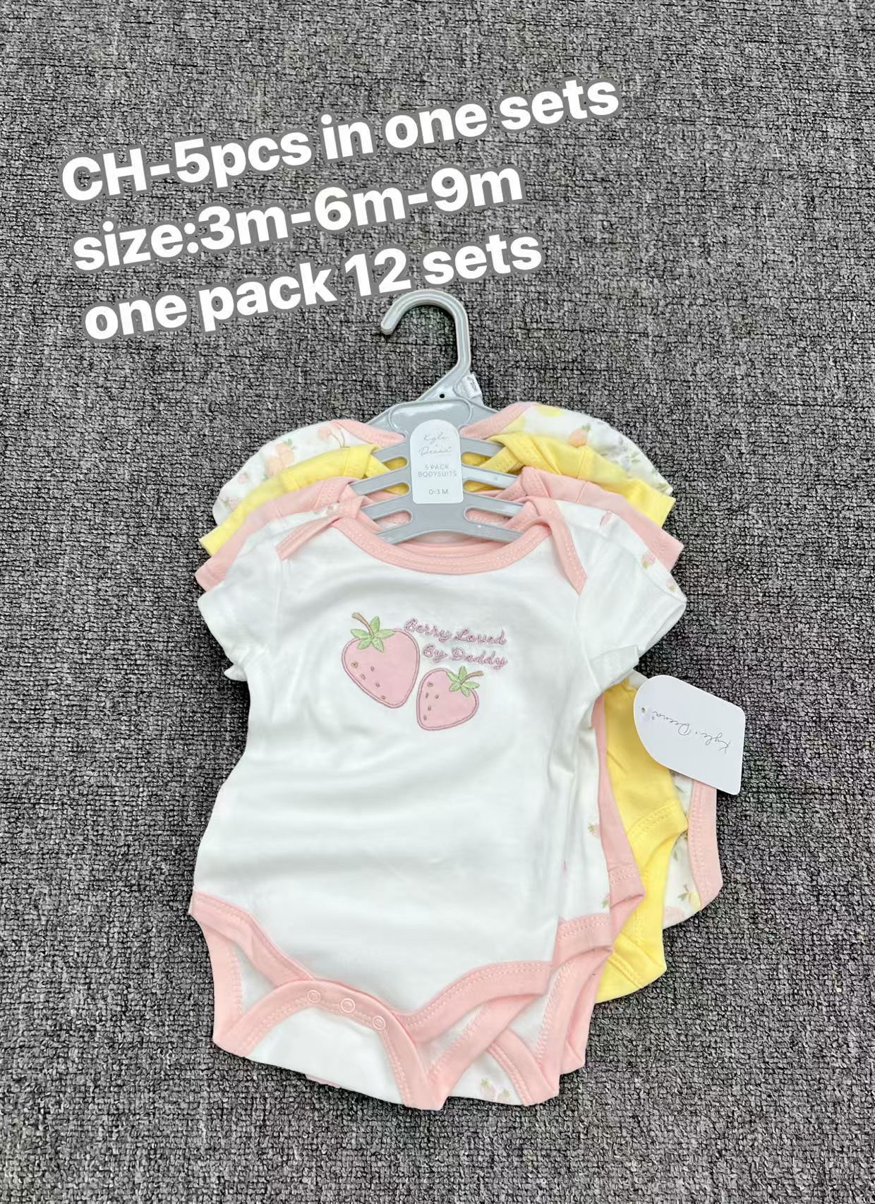 Body para Bebé Set de 5 Piezas de Algodón, Manga Corta, para Recién Nacidos image 12