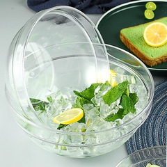 PC acrylic salad bowl plastic anti-fall round hand wash cup commercial sugar water bowl transparent plastic bowl vegetable and fruit plate