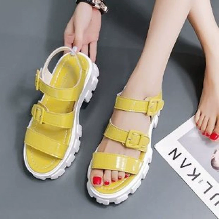 Высокие летние сандалии на платформе, модная обувь, стиль Chanel, коллекция 2022 года, корейский стиль, оптовая продажа