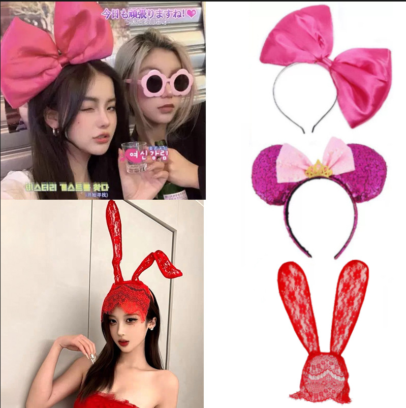 Partido combinación arco diadema traje Paradise Internet celebridad moda diadema accesorios para el cabello etapa tocado al por mayor