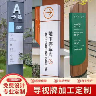小区导视牌标识牌制作商业街广场指示立牌户外广告牌停车场导向牌