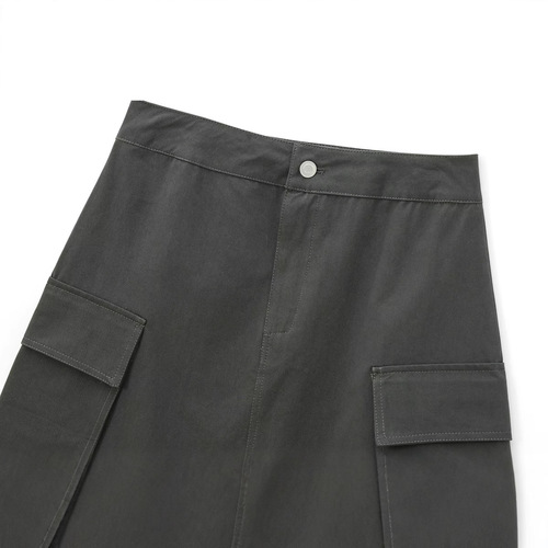 European and American Style Women's Velour Collar Lined Jacket with Waxed Detail + Workwear Mid-Waist Simple and Fashionable Skirt