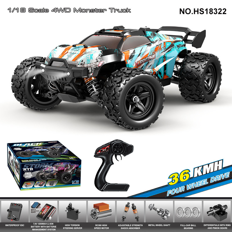 クロスボーダー 1/18 ブラシレス高速四輪駆動 2.4 グラムフルスケールプロフェッショナル RC リモートコントロールオフロード大型バイク 1/14 ブラシ付き|undefined