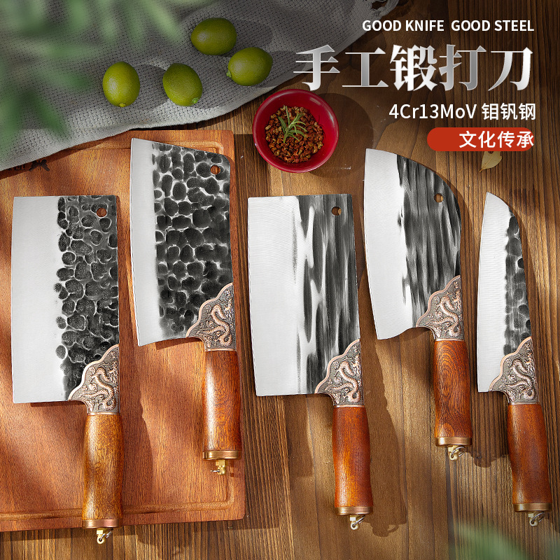 Yangjiang Factory Kitchen knife forging bone knife solid wood handle chopping knife household chef knife kitchen slicing knife knife
