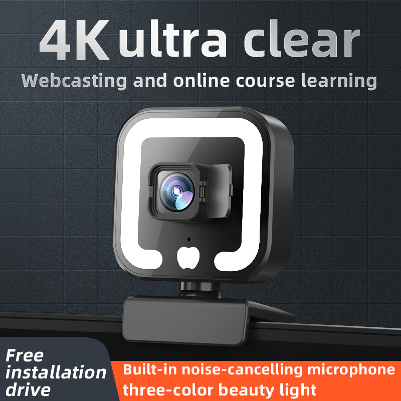 4K özel model güzellik filtresi otomatik odak 1080p bilgisayar kamerası yüksek çözünürlük ağ USB canlı yayın webcam 2K sürücü gerektirmez