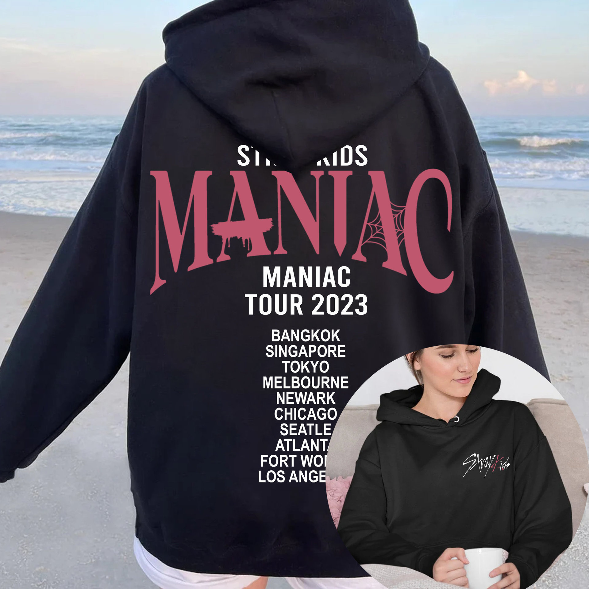 Maniac World Tour Sweatshirt Skz Hyunjin, Bang Chan Album Print H