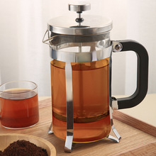 【易星】新品耐热高硼硅冲茶器  不锈钢法压壶按压式咖啡壶