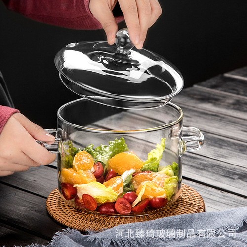 Thickened instant noodle pot, glass soup pot, household instant noodle bowl, transparent mini stew pot, milk pot, support drop shipping