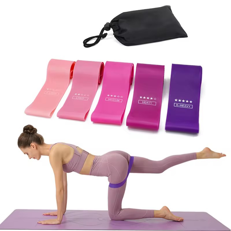 Cross-Border Elastic Band Fitness Yoga Hip Circle Beautiful Hip Circle High Elastic Stretching Exercise Pull Circle Squat Resistance Band