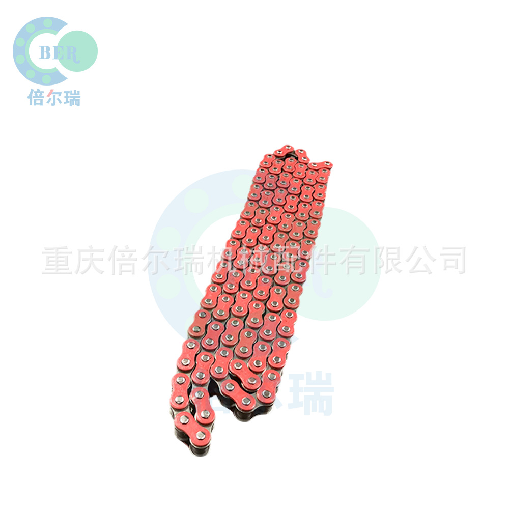 Motocicleta modificada cadena roja 428H 132L sistema de transmisión de la motocicleta