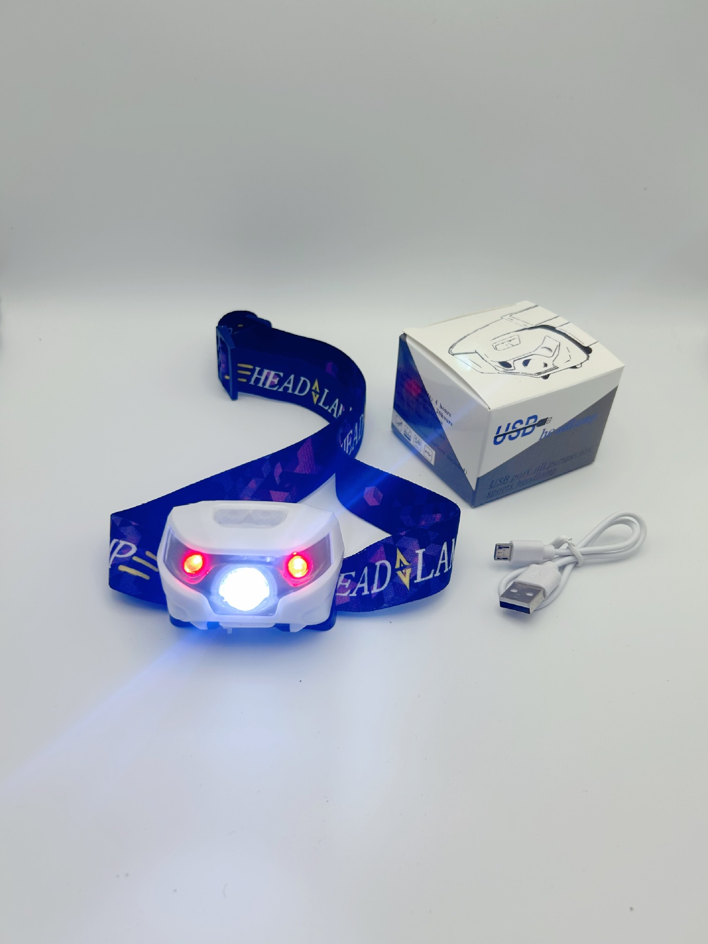 Sin función de inducción Blanco: luz fuerte, duración de la batería 10 horas-1200 mA-5 vatios