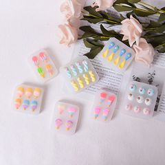 ミニアイスクリームアイスキャンデーロリポップ樹脂シリコーン型 diy 漫画 3d ベーキングモールド