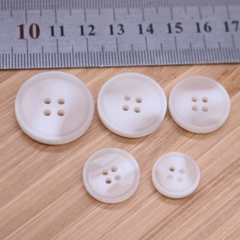 Four-eye button thin edge resin button coat windbreaker button wholesale high-end suit button resin button hand-stitched button