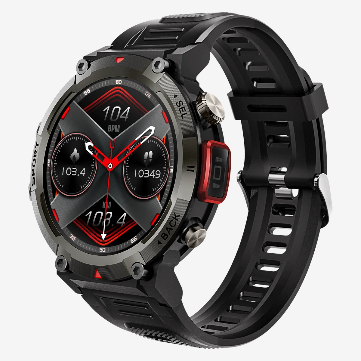 Bracelet, watch strap, lights, music flashlight for gym, S100, tracks heartbeat, measures blood pressure