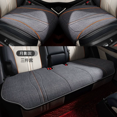 Linen Half Pack Breathable ev — Modelə uyğun (Original) oturacaq örtükləri - 3-piece-set-moon-shadow-grey-special-car