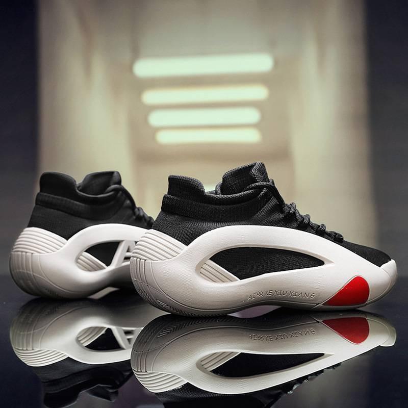 CMY Herrenschuhe 2025 Neue Sommer Vielseitige Mesh Atmungsaktive Laufsportsocken mit dicken Sohlen und zunehmender Höhe_voghion.com