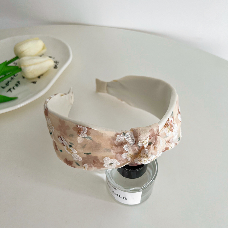 180g Weight Hair Band Hair Accessories Type 1 Piece Quantity Casual, Holiday, Daily Occasion Knot, Flower Pattern All Seasons Season Women's Gender Criss Cross Design Elegant, Korean Style Style Elegant Korean Style Women's Knot Flower Criss Cross Hair Band 12