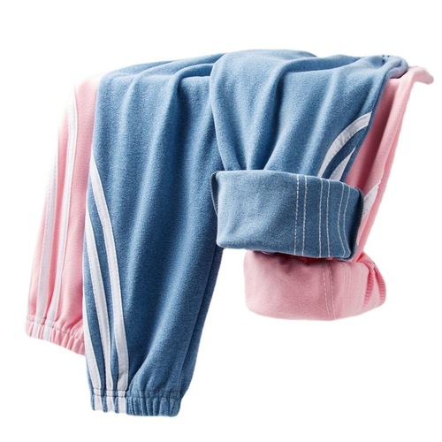 Children's German thin velvet casual pants for autumn and winter, double-sided thin velvet trousers for boys and girls, baby trendy sports pants