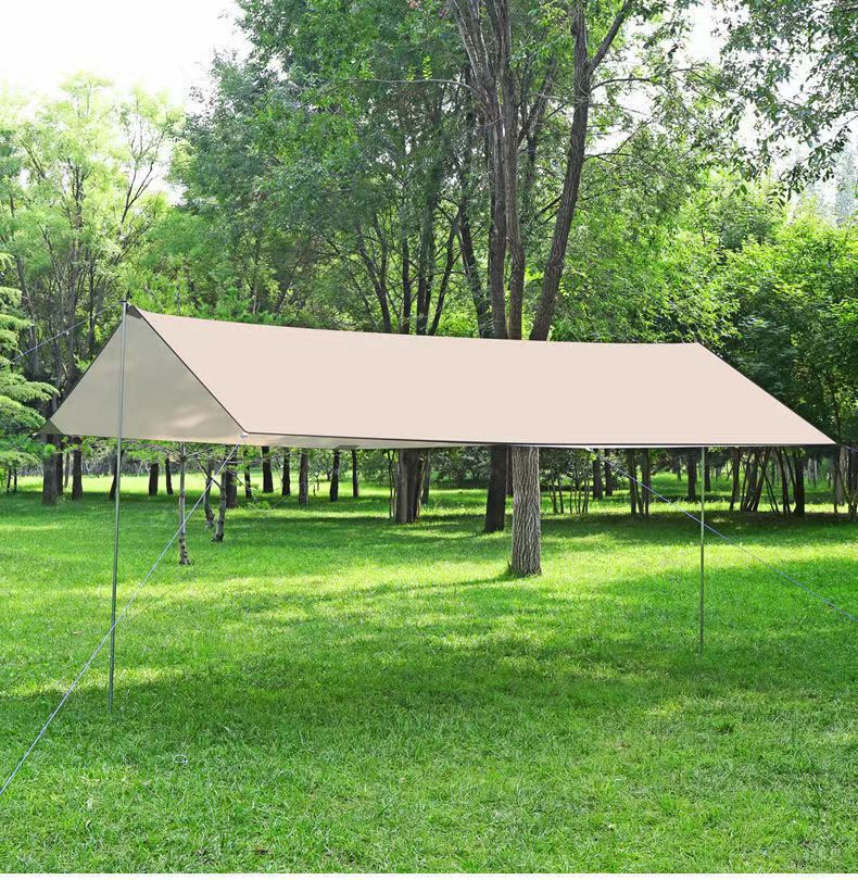 Manufacturer's Supply of Thickened Outdoor Tents, Portable Black-Coated Tarp for Camping and Picnics, Rainproof and Sunshade Tarp