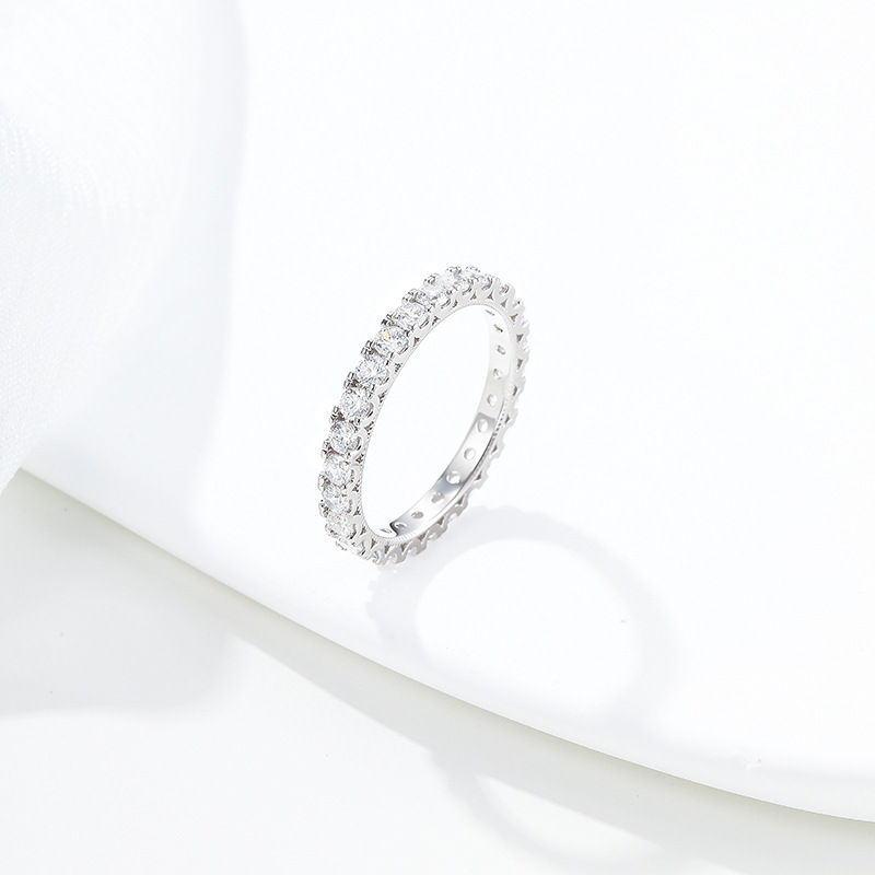 Anillo de Cobre con Gemas Artificiales Galvanizado para Mujer