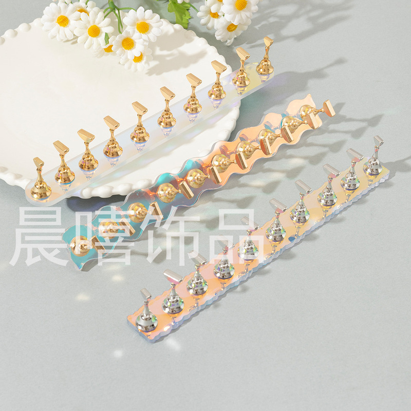 Aurora Phantom Long New Style Nail Art Nail Art Tow Acrylic Metal Finger Rack Display Stand Nail