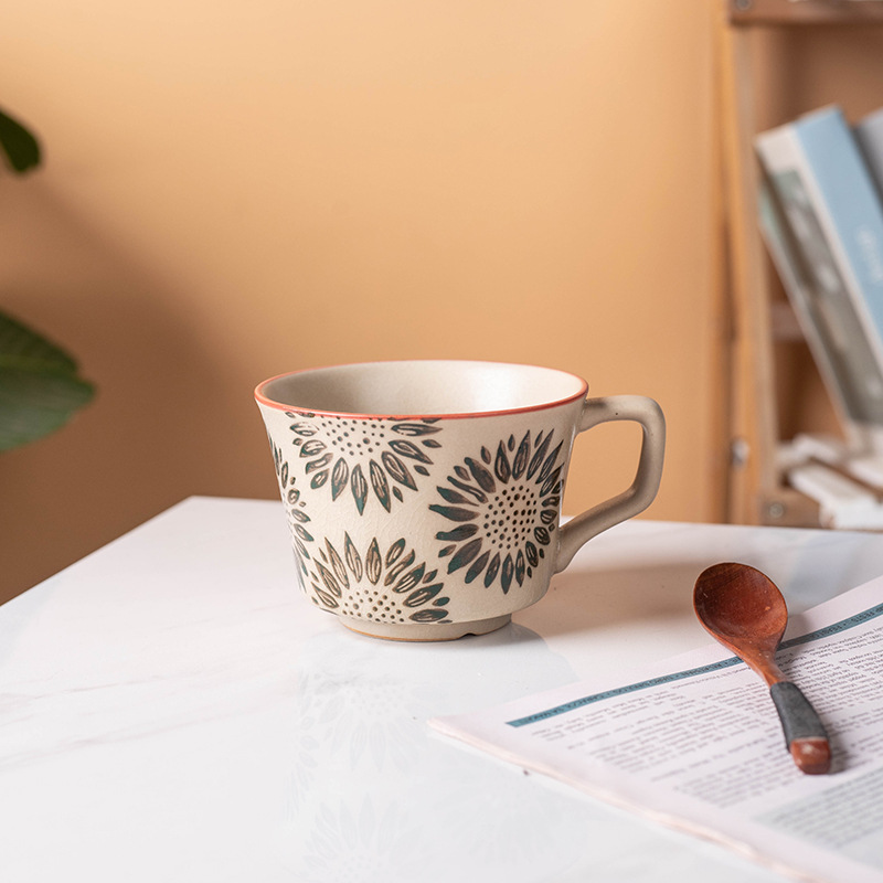 Taza para Desayuno de Cerámica de Porcelana Blanca Resistente a Altas Temperaturas para el Hogar image 9